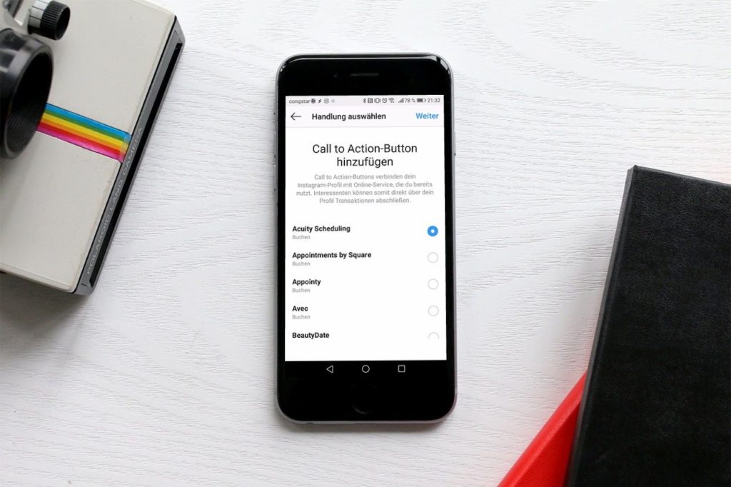 Instagram Business Account Call-to-Action Button