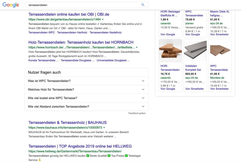 Beispiel Terrassendielen