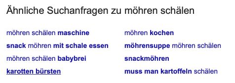 Ähnliche Suchanfragen für Blogbeiträge