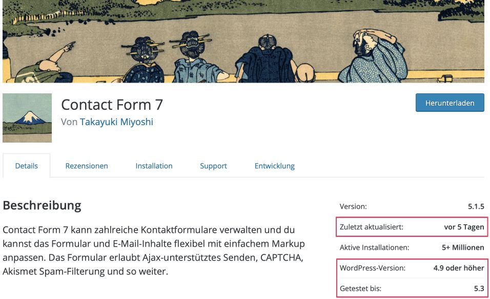 Hinweise Plugin Installation bei neuem Blog