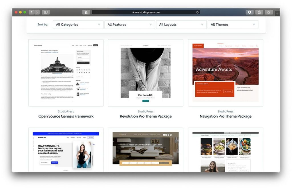 Genesis Framework für  WordPress Blogs