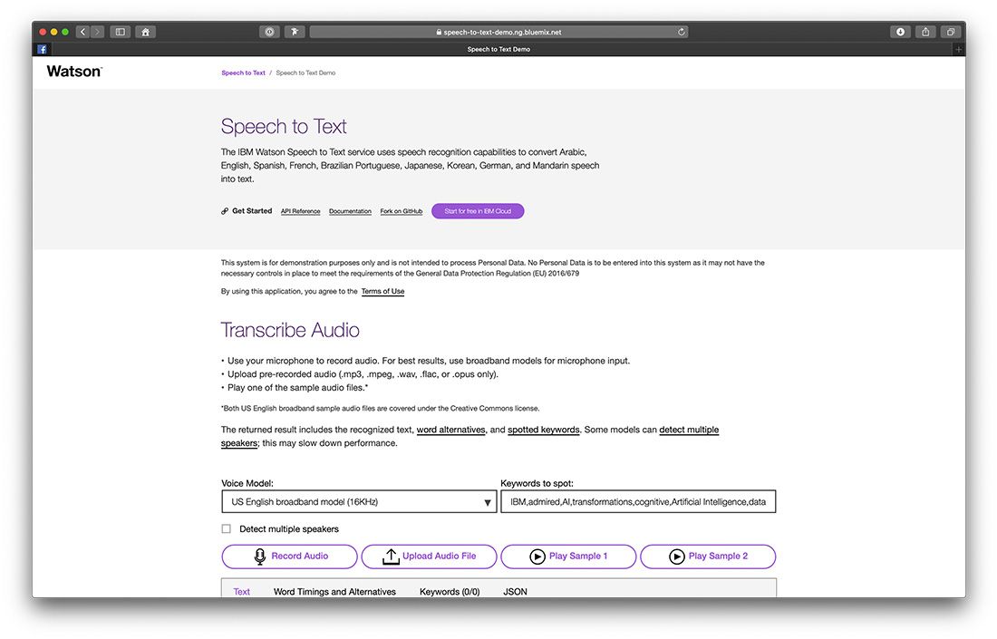 ibm voice to text ibm voice to text