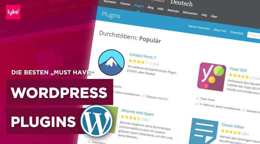 Die besten WordPress Plugins