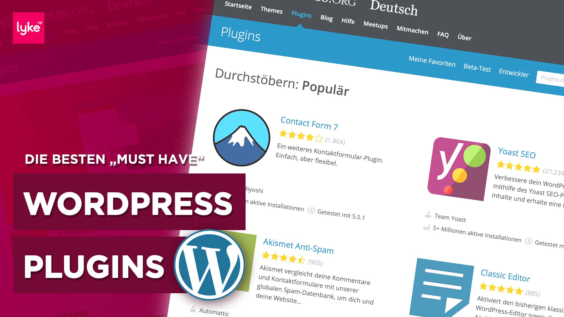 Die besten WordPress Plugins